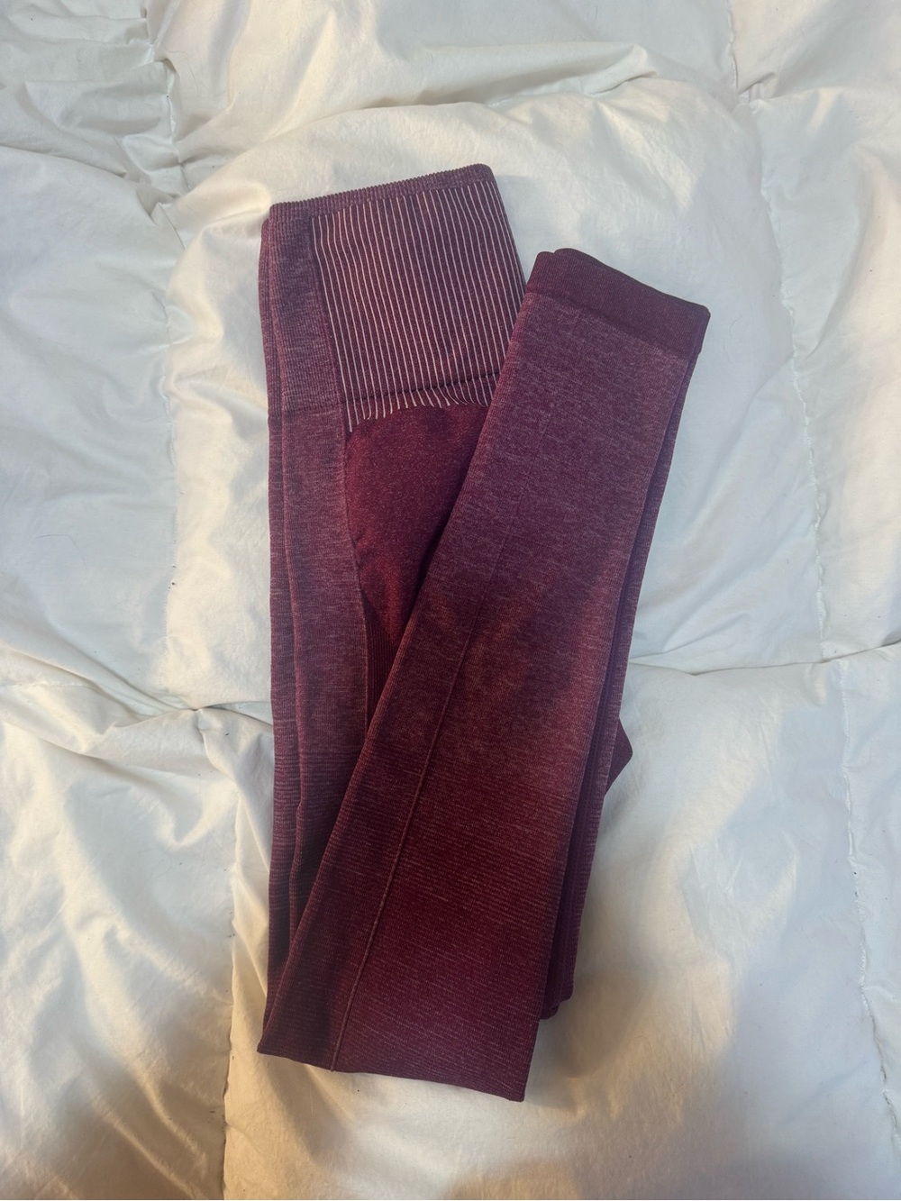 Fabletics Kids Burgundy Seamless Leggings
